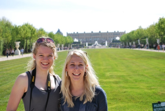 Ingrid and Rosie at Versailles